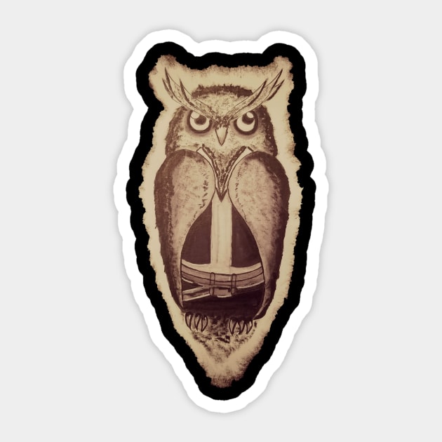 Smuggling Space Owl Sticker by Crazytrain77